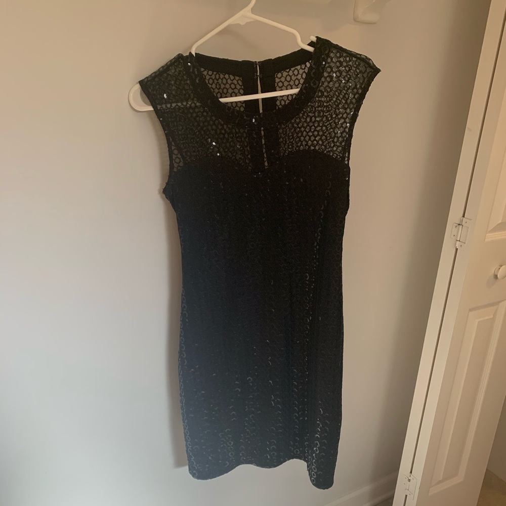 NWT Express black sequence dress